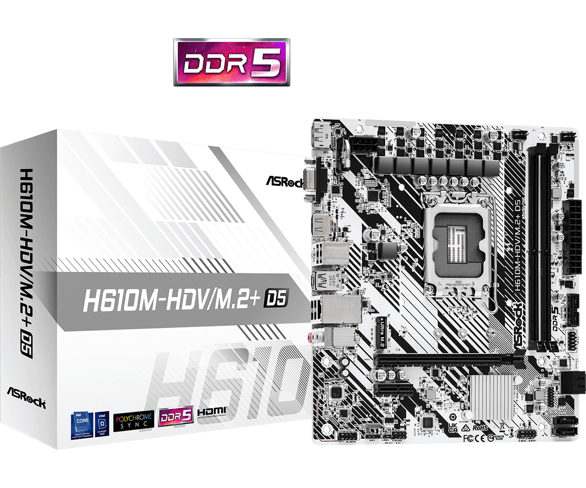 Материнская плата AsRock H610M-HDV/M.2+ D5- фото
