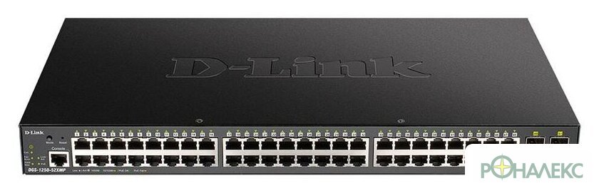 Управляемый коммутатор 2-го уровня D-Link DGS-1250-52XMP/A1A - фото