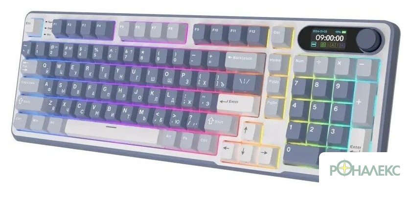 Клавиатура Royal Kludge RK-S98 RGB Ocean Blue (RK Cream) - фото3