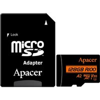 Карта памяти Apacer microSDXC AP128GMCSX10U8-R 128GB (с адаптером)
