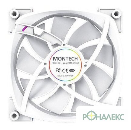 Вентилятор для корпуса Montech AX120 PWM (белый) - фото5