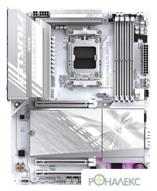 Материнская плата Gigabyte B850 Aorus Elite WiFi7 Ice (rev. 1.1) - фото