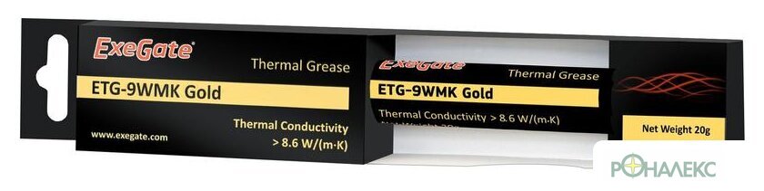 Термопаста ExeGate ETG-9WMK Gold EX282345RUS (20 г.) - фото2