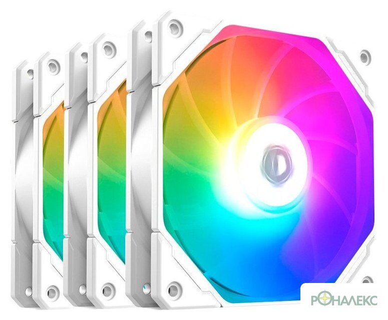Комплект вентиляторов для корпуса ID-Cooling TF-12025-PRO-ARGB Trio White - фото