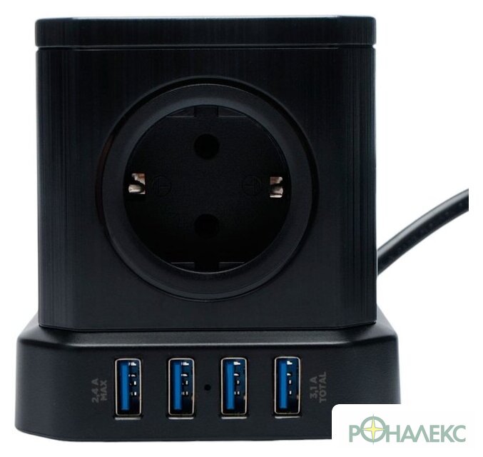 Сетевой фильтр Cablexpert TWR-5-U4-B-3 - фото2