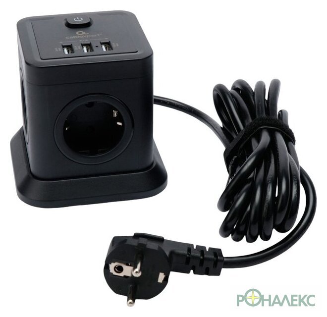 Сетевой фильтр Cablexpert TWR-4-U3-B-3 - фото