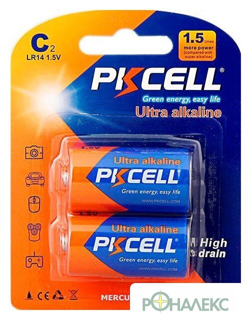 Батарейка PKCELL LR14-2B (2 шт) - фото