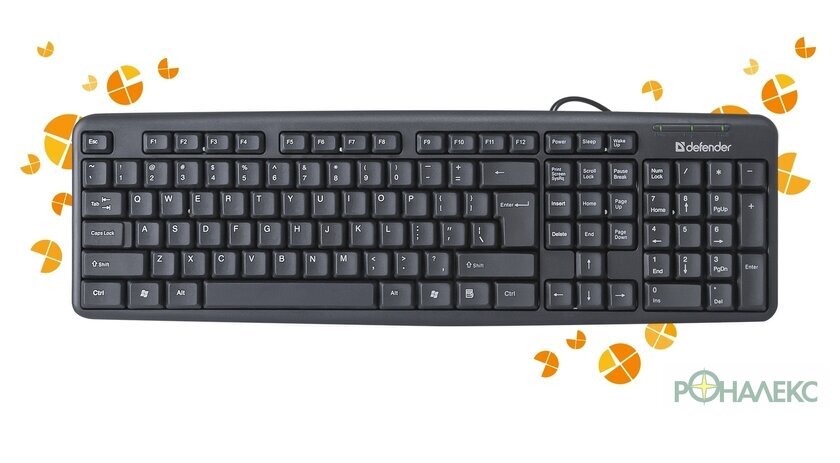 Клавиатура Defender Element HB-520 USB (черный) - фото2