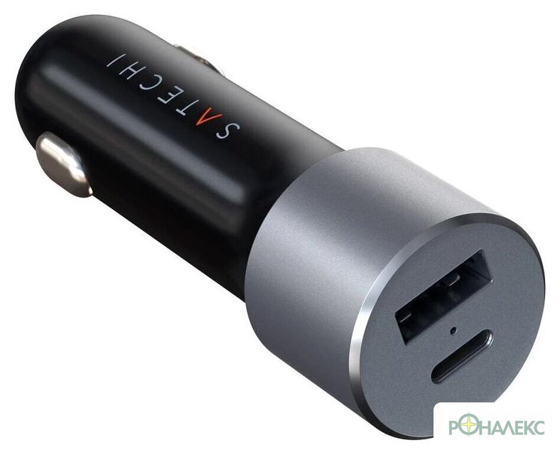 Автомобильное зарядное Satechi 72W Type-C PD Car Charger (серый космос) - фото2