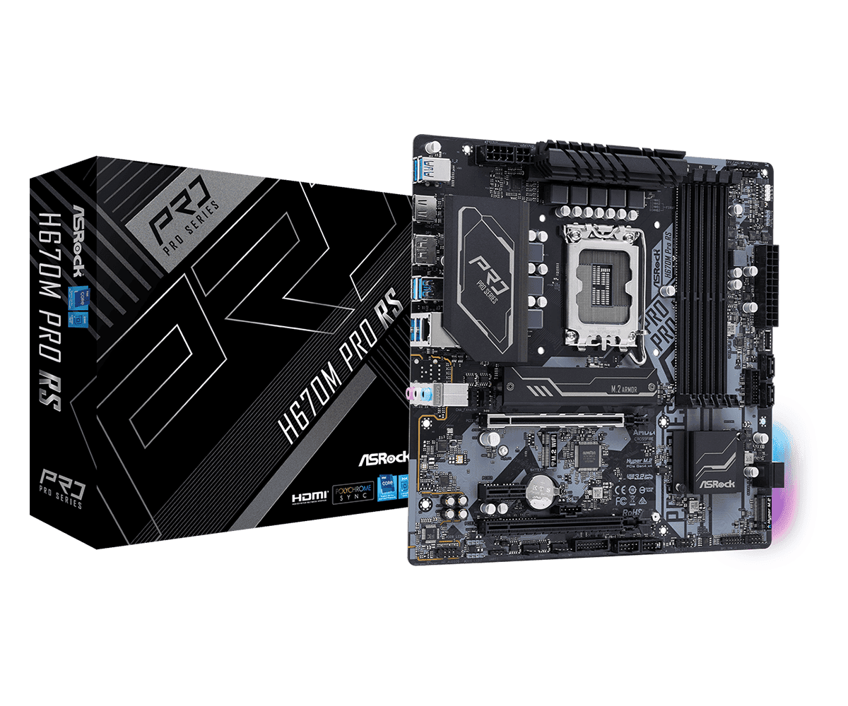 Материнская плата AsRock H670M PRO RS- фото
