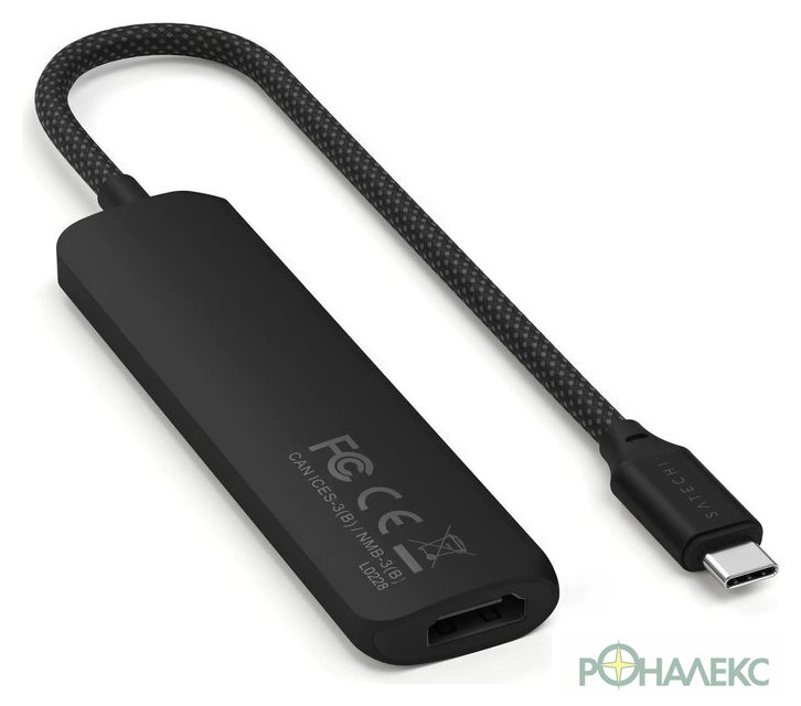 Док-станция Satechi 4-in-1 USB-C Slim Multiport Adapter 4K ST-P4SK (черный) - фото3