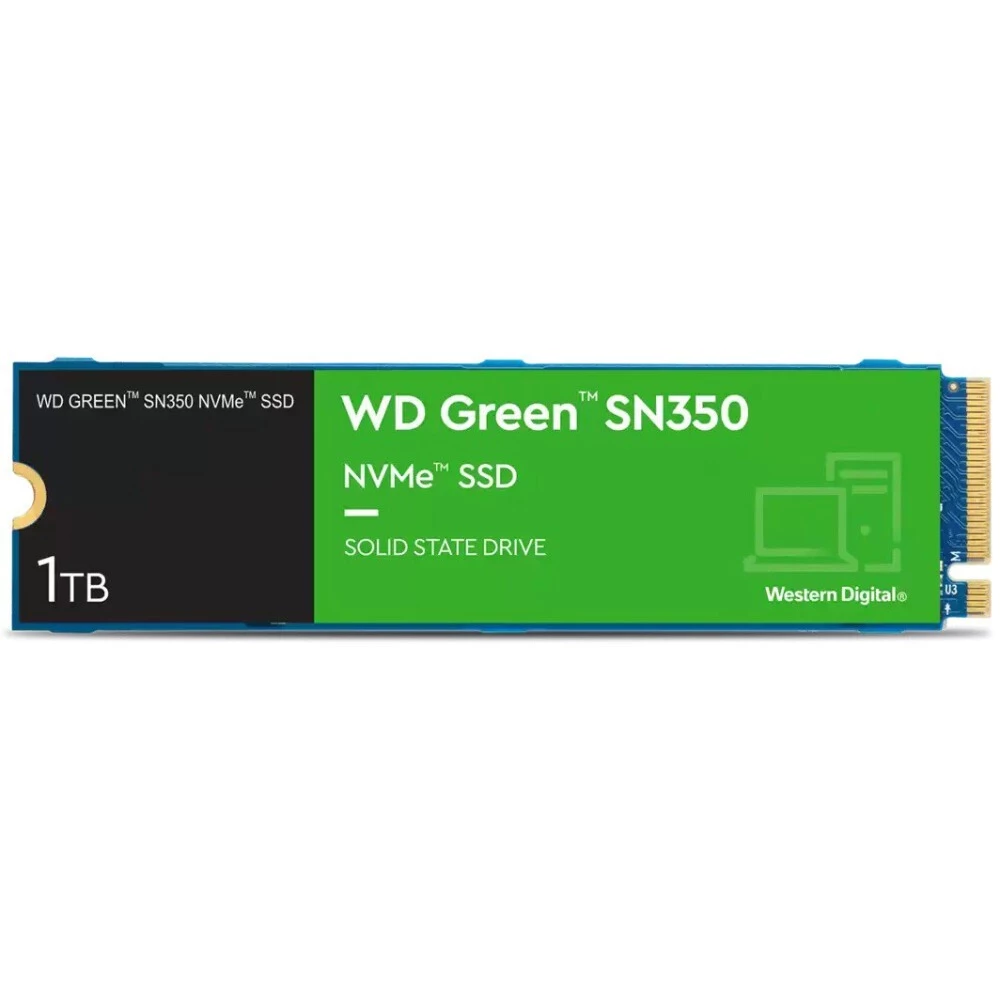 Жесткий диск SSD 1Tb Western Digital Green SN350 (WDS100T3G0C)