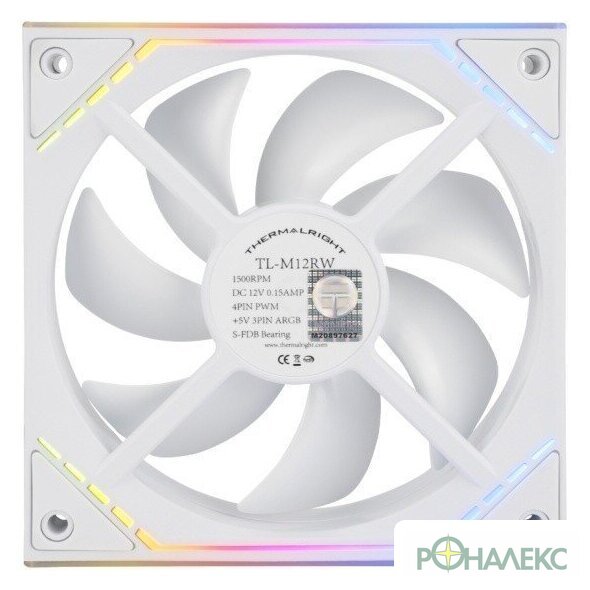 Вентилятор для корпуса Thermalright TL-M12RW (белый) - фото5