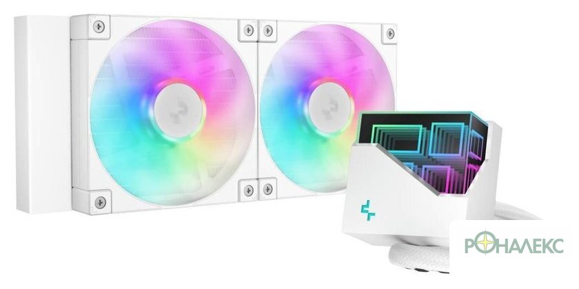 Система жидкостного охлаждения для процессора DeepCool LT240 WH ARGB R-LT240-WHAMNC-G-1 - фото