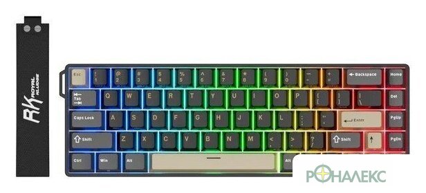 Клавиатура Royal Kludge RK68 HE Phantom (RK Mint) - фото