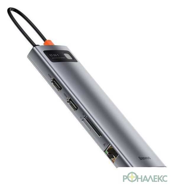Док-станция Baseus Metal Gleam Series 11-in-1 Multifunctional HUB Type-C Hub Docking Station CAHUB-CT0G - фото2