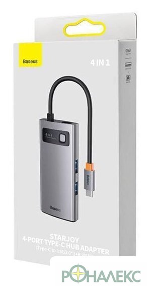 Док-станция Baseus StarJoy 4-Port Type-C Hub Adapter WKWG070113 - фото3