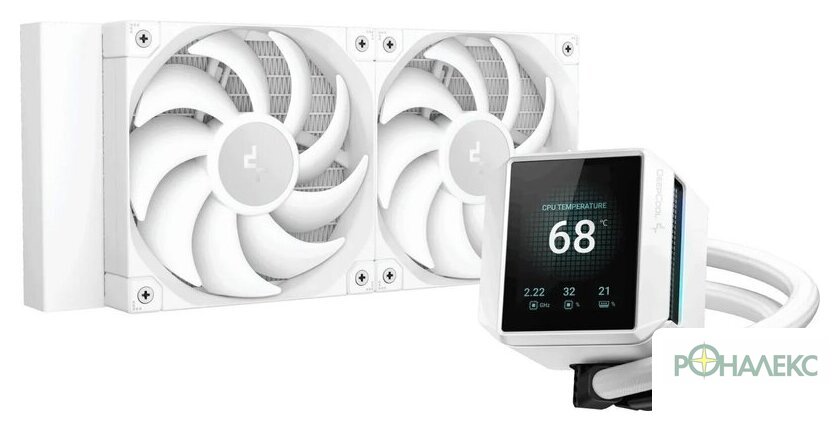 Система жидкостного охлаждения для процессора DeepCool Mystique 240 WH R-LX240-WHDSNMP-G-1 - фото