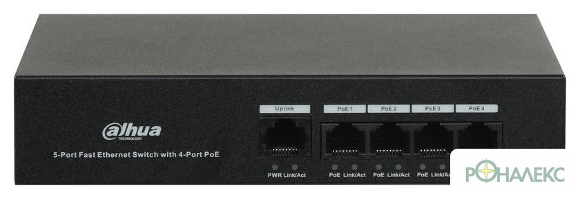 Неуправляемый коммутатор Dahua DH-PFS3005-4ET-36 - фото