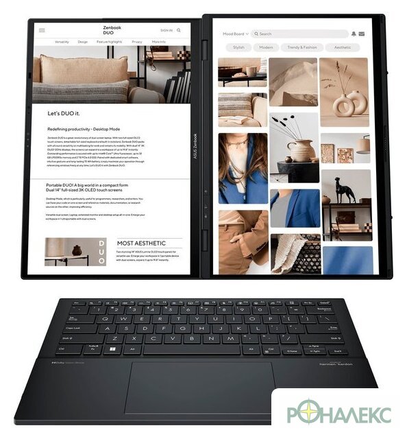Рабочая станция ASUS Zenbook 14 Duo OLED UX8406CA-QL078W - фото3