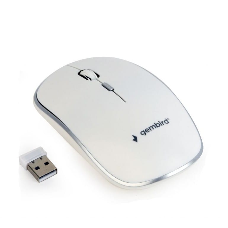 Беспроводная мышь Gembird MUSW-4B-01-W White (1600 dpi, 4 кнопки, радио)- фото