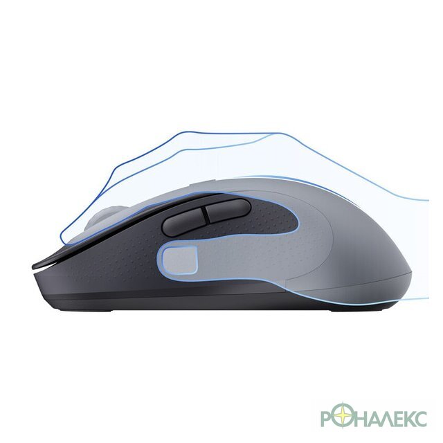 Мышь Baseus F02 Ergonomic Wireless Mouse (черный, без батарейки в комплекте) - фото4