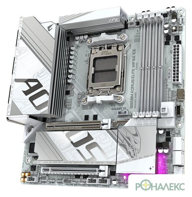 Материнская плата Gigabyte B850M Aorus Elite WiFi6E Ice (rev. 1.1) - фото3