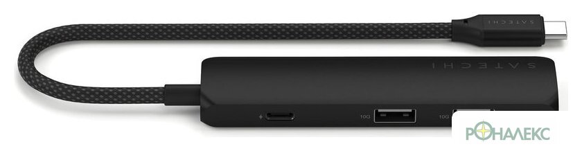 Док-станция Satechi 4-in-1 USB-C Slim Multiport Adapter 4K ST-P4SK (черный) - фото2