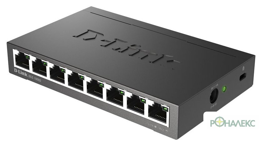 Неуправляемый коммутатор D-Link DGS-1008D/R1A - фото4