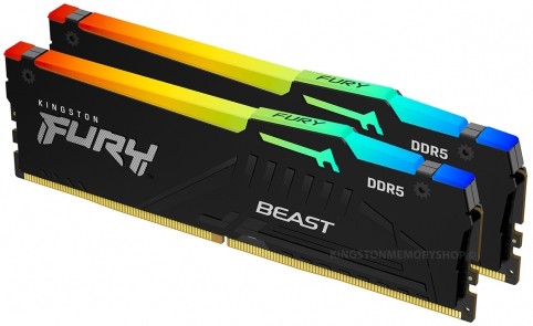 Модуль памяти 64Gb (2*32Gb) Kingston FURY Beast RGB (KF548C38BBAK2-64)