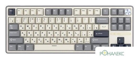 Клавиатура Royal Kludge R87 Pro Half Grey (RK Brown) - фото2