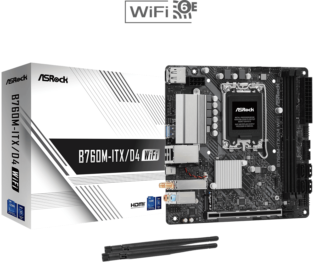 Материнская плата AsRock B760M-ITX/D4 WiFi- фото