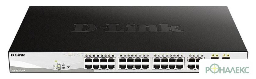 Управляемый коммутатор 2-го уровня D-Link DGS-1210-28P/FL1A - фото