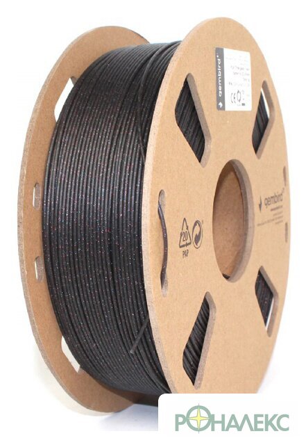 Филамент Gembird PLA 1.75 мм 1000 г 3DP-PLA-MX3-01-GBK (черный) - фото