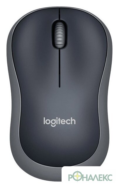 Мышь Logitech M185 (черный/серый) - фото