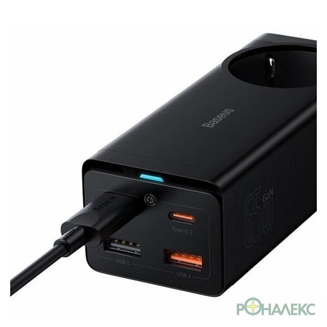 Сетевое зарядное Baseus GaN3 Pro Desktop Powerstrip AC+2U+2C 65W PSZM000901 - фото5