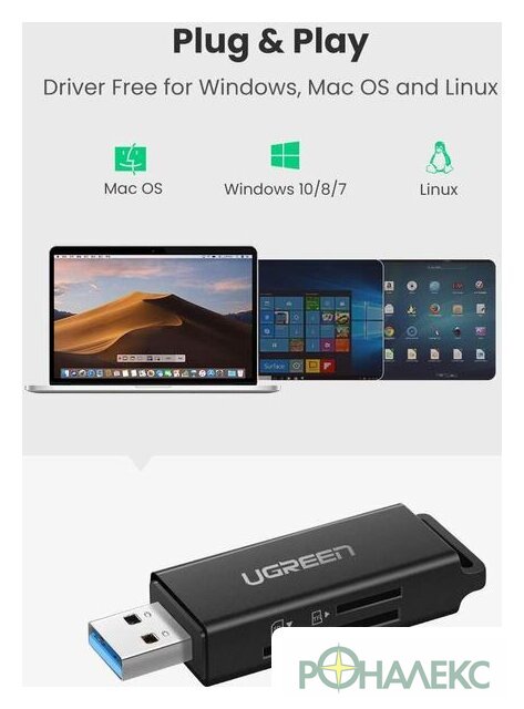 Карт-ридер Ugreen CM104 40752 - фото4