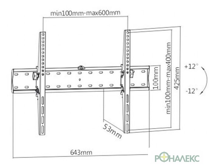 Кронштейн для телевизора Gembird WM-70T-02 - фото2