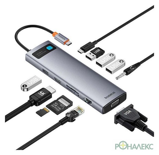 Док-станция Baseus Metal Gleam Series 11-Port Hub B00030709811-00 - фото4
