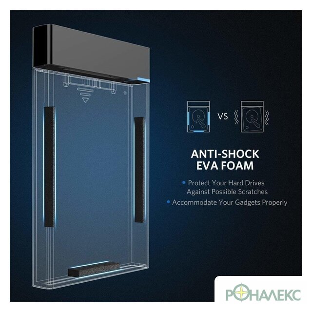 Бокс для накопителей 2.5" Ugreen US221 30848 - фото3