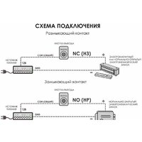 Кнопка выхода Optimus Выход (серебристый, с подсветкой)- фото2