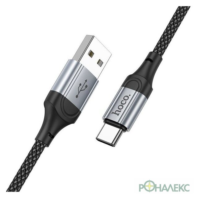 Кабель Hoco X102 USB Type-A - USB Type-C (1 м, черный) - фото2