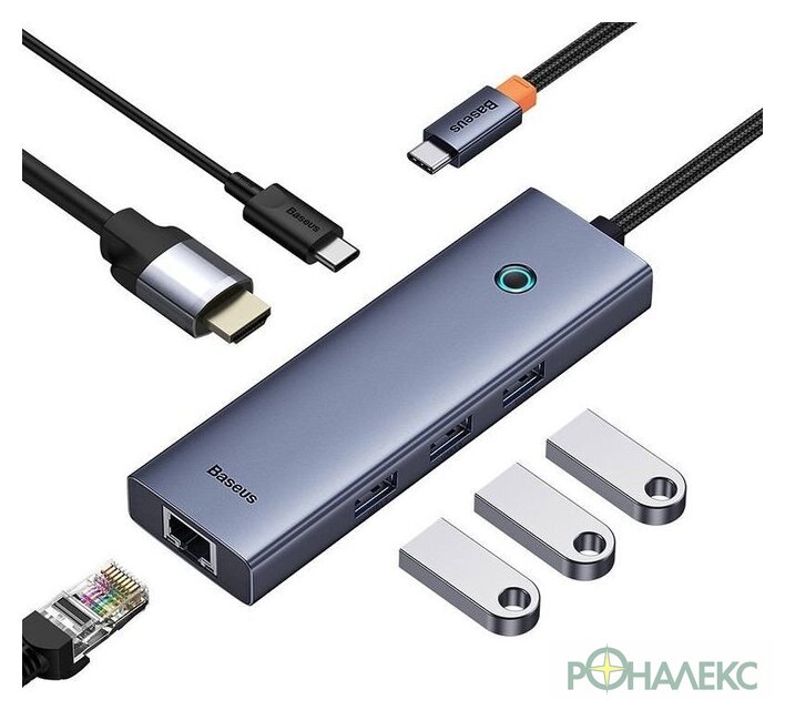 Док-станция Baseus Flite Series 6-Port Hub Docking Station B00052807813-00 - фото2