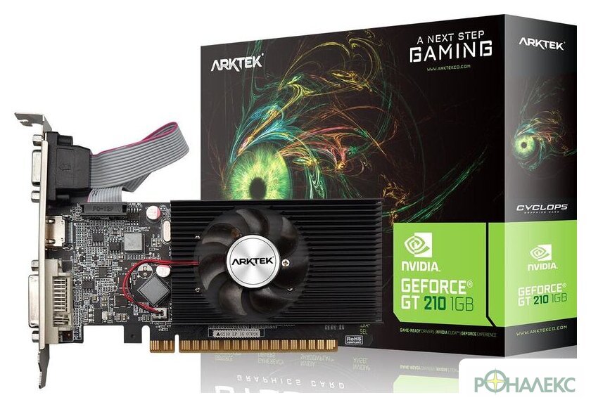 Видеокарта Arktek GeForce GT210 1GB DDR3 AKN210D3S1GL1 - фото3