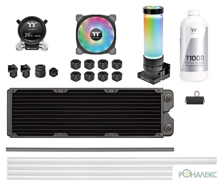 Система жидкостного охлаждения для процессора Thermaltake Pacific CLM360 Ultra Hard Tube Liquid Cooling Kit CL-W335-CU12SW-A - фото