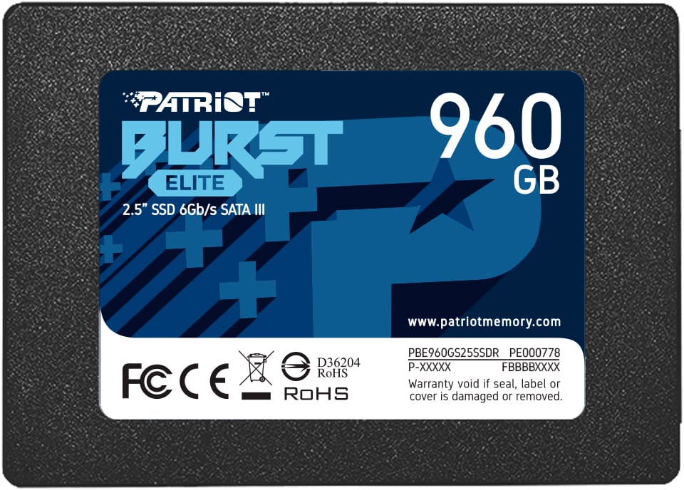 Жесткий диск SSD 960Gb Patriot Burst Elite (PBE960GS25SSDR)- фото