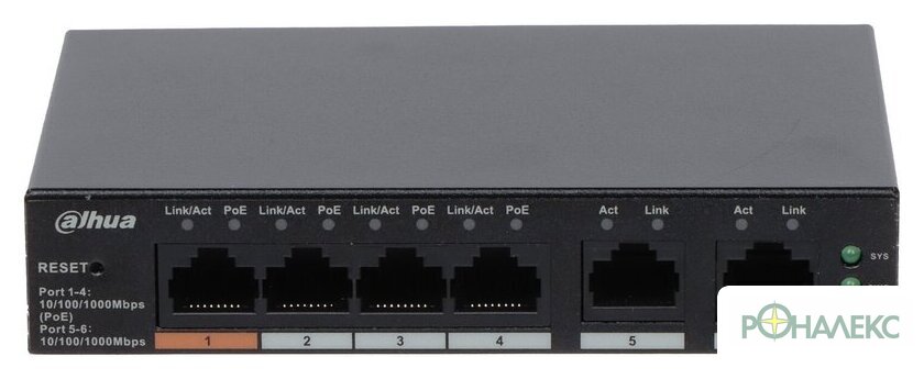 Управляемый коммутатор 2-го уровня Dahua DH-CS4006-4GT-60 - фото