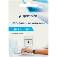 USB Flash Gembird GFL-2.0-16mini 16Gb (белый)- фото4