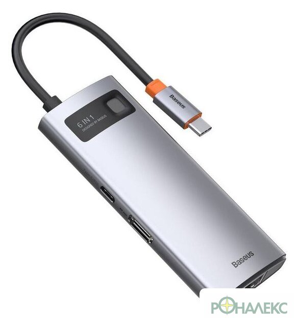 Док-станция Baseus Metal Gleam Series 6-in-1 Multifunctional USB Type C CAHUB-CW0G - фото3