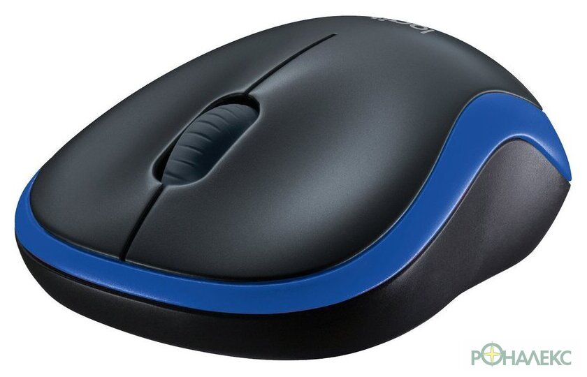 Мышь Logitech M185 (черный/синий) - фото3